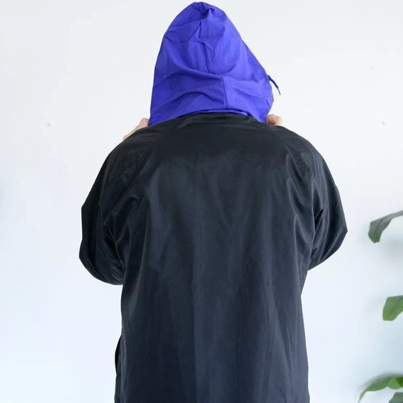 Brooks Vintage Y2K Black with  Neon Green Trim Windbreaker ~Large - Picture 3 of 11